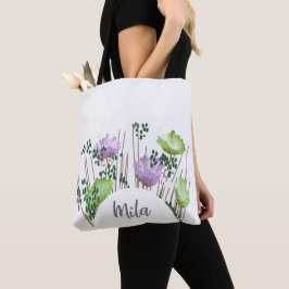 Mila Blommig Monogram Tygkasse