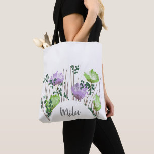 Mila Blommig Monogram Tygkasse