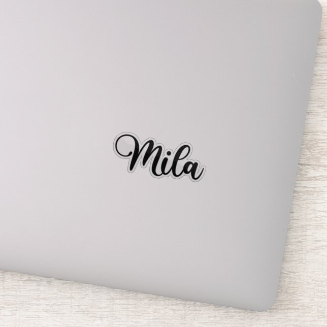 Mila Namn - Handskriven kalligrafi Klistermärken (Detalj)