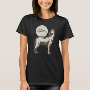 Milaca Minnesota MN Varg Måne Howling Souvenir T Shirt