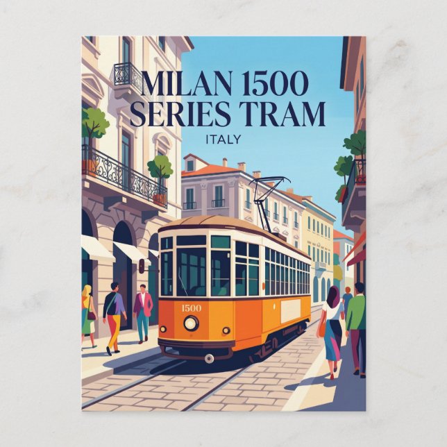 Milan 1500 Series Spårvagn Italien Vykort (Framsida)