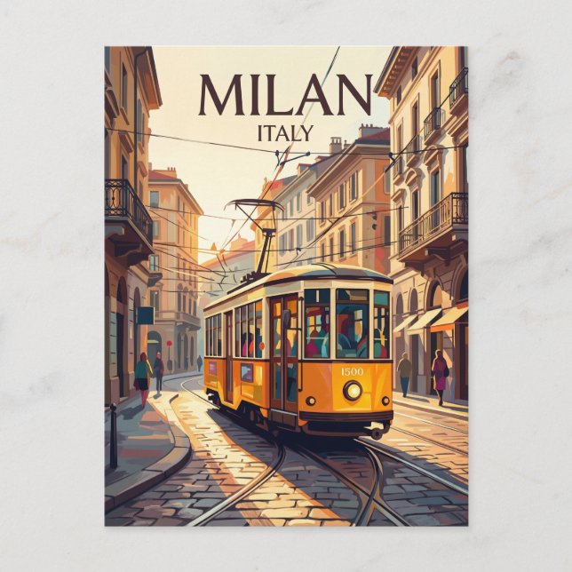 Milan 1500 Series Spårvagn Italien Vykort (Framsida)