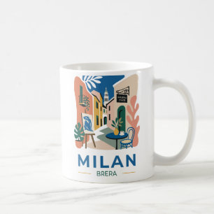 Milan Brera Italien Konst Resa Poster Kaffemugge Kaffemugg