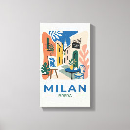 Milan Brera konstresorgeraffisch - Italiensk prese Canvastryck