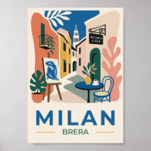 Milan Brera konstresorgeraffisch - Italiensk prese