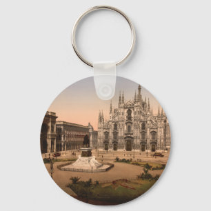 Milan domkyrka och Piazza, Lombardy, italien Nyckelring