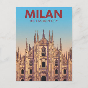 Milan Duomo Bagageetikett Vykort