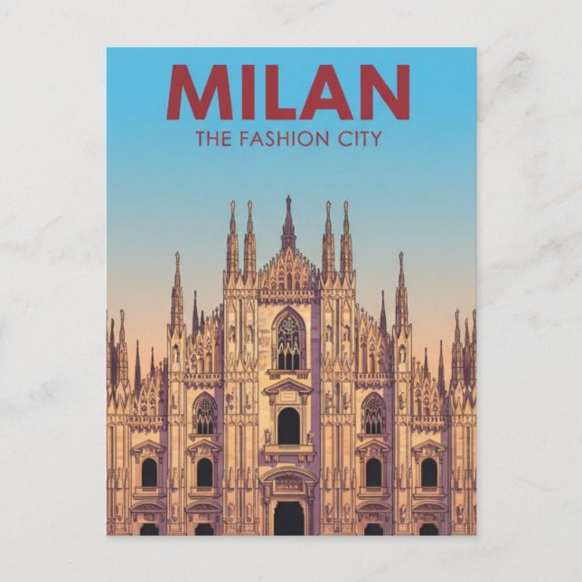 Milan Duomo Bagageetikett Vykort (Framsida)