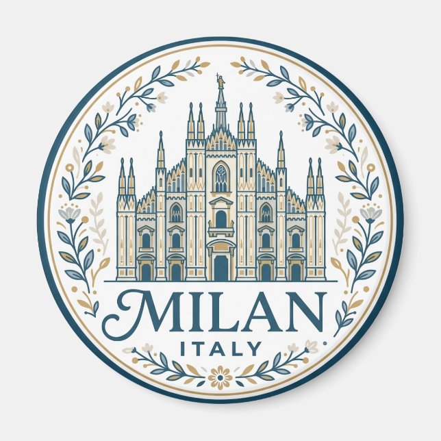 Milan Duomo Italien Magnet (Framsidan)