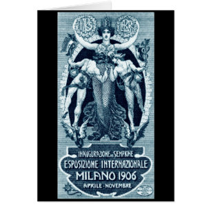 Milan internationellExpo 1906 Hälsningskort