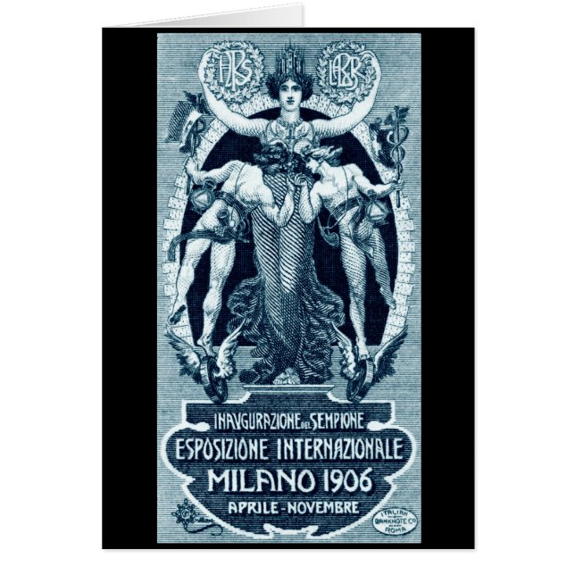 Milan internationellExpo 1906 Hälsningskort (Framsidan)
