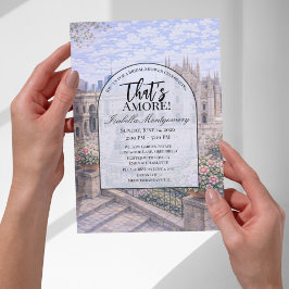 Milan Italian Themed Bridal Shower Inbjudningar