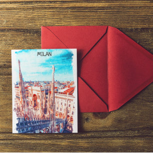 Milan Italien Cathedral Painting Vykort
