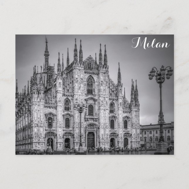 Milan Italien Cathedral Travel Photo Vykort (Framsida)