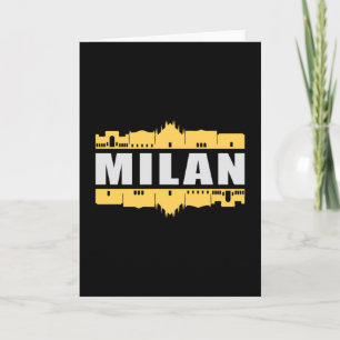Milan Italien City Skyline Cityscape Funny Gift Kort