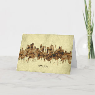 Milan Italien Cityscape Helgkort