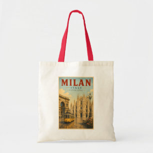 Milan Italien Dom Illustration Resa Konst Tygkasse
