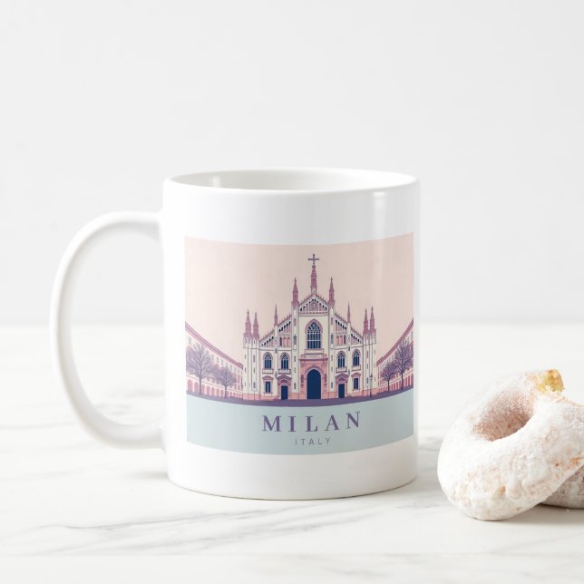 Milan Italien Duomo di Milano Pastel Travel Kaffemugg (Med munk)