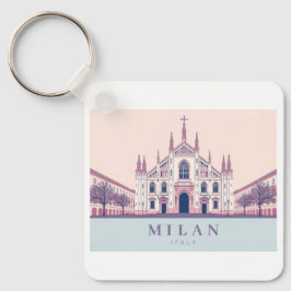 Milan Italien Duomo di Milano Pastel Travel Nyckelring