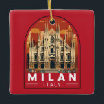 Milan Italien Duomo di Milano Travel Art Vintage<br><div class="desc">Konstruktion för vektorbilder i Milano. Milano,  som är en storstad i Italiens norra Lombardiet,  är en storstad i mode och en storstad.</div>