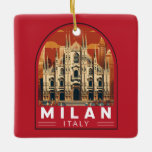 Milan Italien Duomo di Milano Travel Art Vintage Julgransprydnad Keramik<br><div class="desc">Konstruktion för vektorbilder i Milano. Milano,  som är en storstad i Italiens norra Lombardiet,  är en storstad i mode och en storstad.</div>