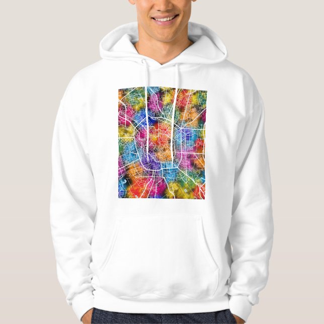 Milan Italien Karta Hoodie (Framsida)