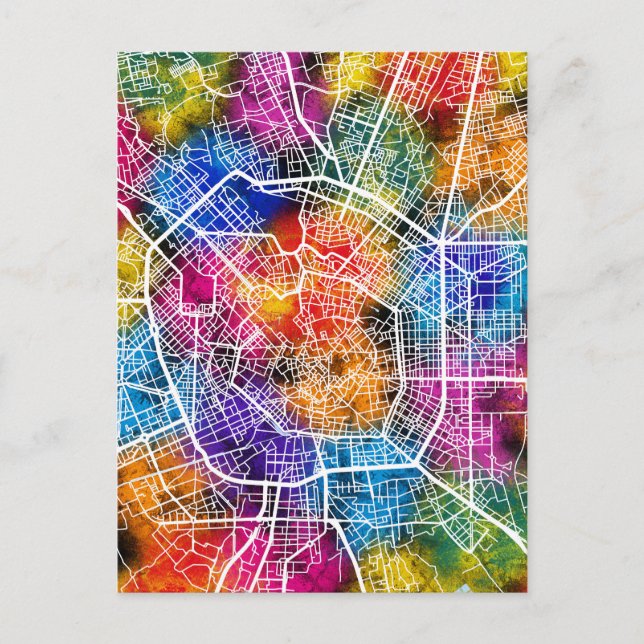 Milan Italien Karta Vykort (Framsida)