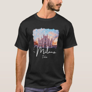Milan Italien Painting Souvenir T Shirt