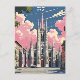 Milan Italien Resa Konst – Duomo Katedralen Stad Vykort