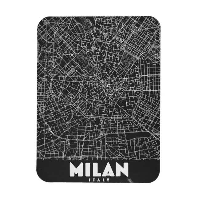 Milan Italien Retro Kart Magnet (Vertikal)