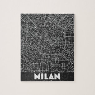 Milan Italien Retro Kart Pussel