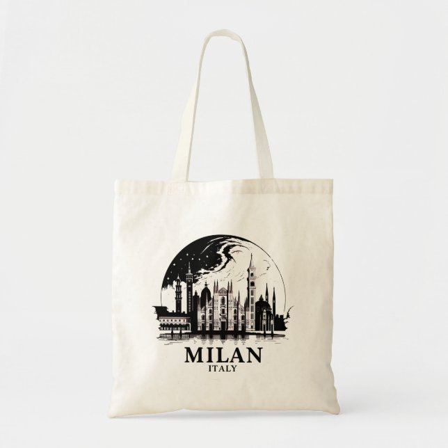 Milan Italien Siluett Tygkasse (Framsidan)