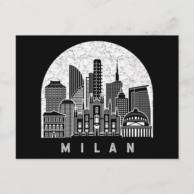 Milan Italien Skyline Vykort (Framsida)