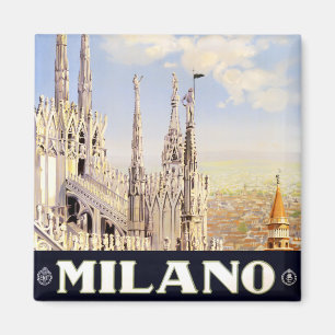 Milan Italien vintage resor Magnet