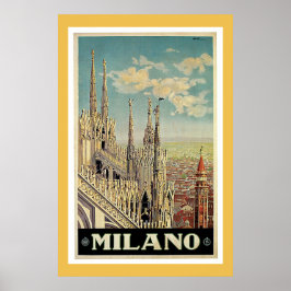 Milan Italien Vintage resor Poster