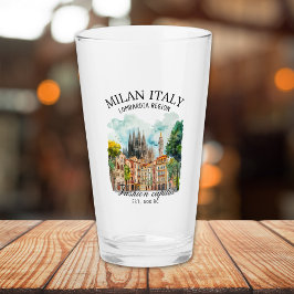 Milan Italy Design – Lombardia Skyline Glaskopp