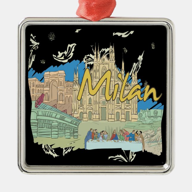 Milan Julgransprydnad Metall (Framsidan)