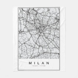 Milan Karta Illustration Fleecefilt