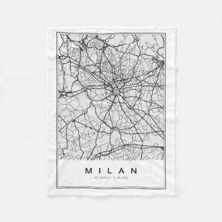 Milan Karta Illustration Fleecefilt