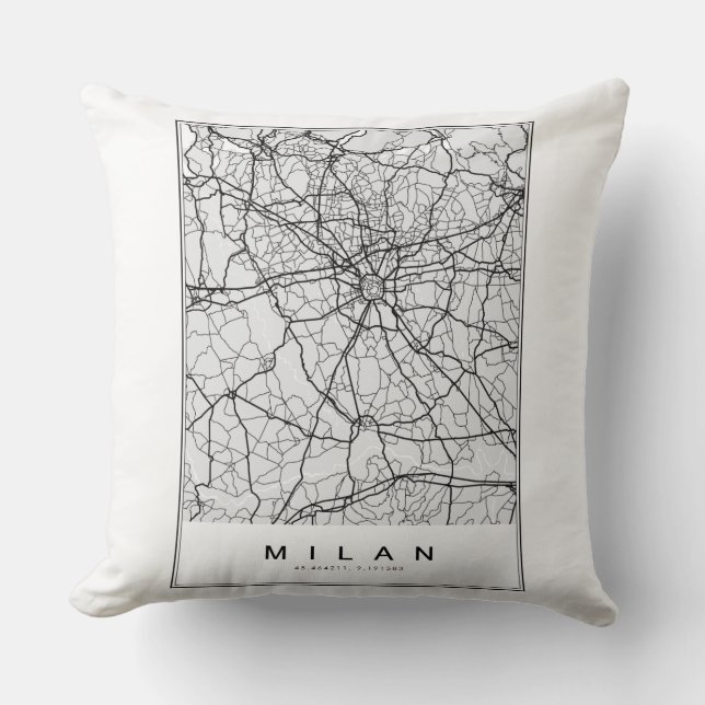 Milan Karta Illustration Kudde (Framsida)