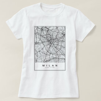 Milan Karta Illustration T Shirt