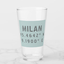 Milan Latitude Longitud Glaskopp