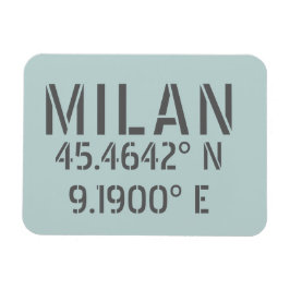 Milan Latitude och Longitud Magnet