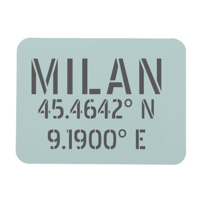 Milan Latitude och Longitud Magnet (Horisontell)