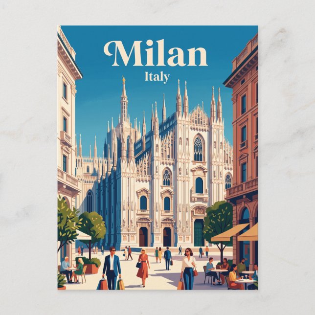 Milan, Lombardiet, Italien Vykort (Framsida)