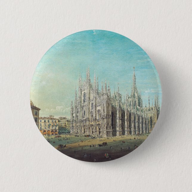 Milan Piazza del Duomo 1850-talet av Carlo Bossoli Knapp (Framsida)