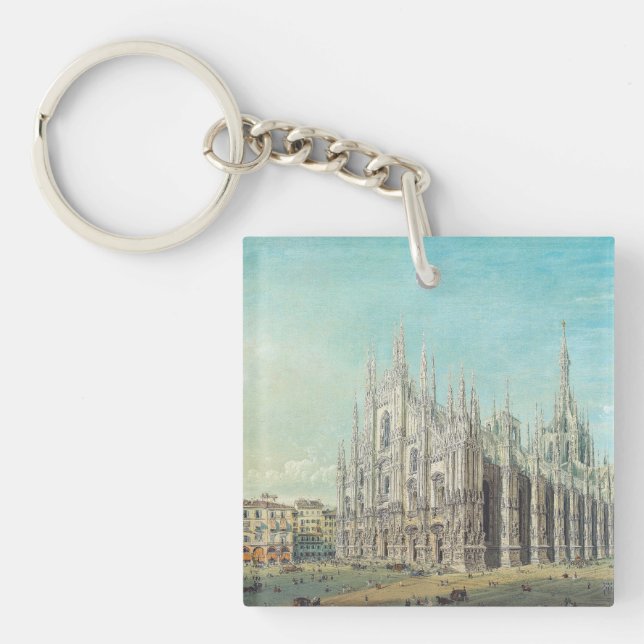 Milan Piazza del Duomo 1850s av Carlo Bossoli Kons (Framsidan)