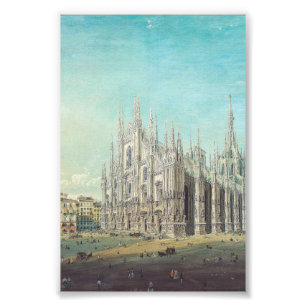 Milan Piazza del Duomo 1850s av Carlo Bossoli Kons Fototryck