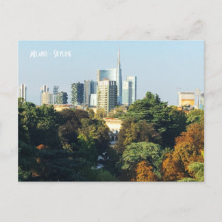 Milan skyline från terrace Triennale - Italien Vykort