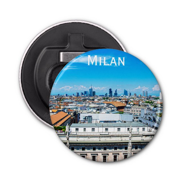 Milan Skyline i Italien Flasköppnare (Framsidan)